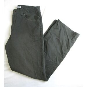 Express Pants Dark Green Corduroy Straight Loose Men's Size 34x34